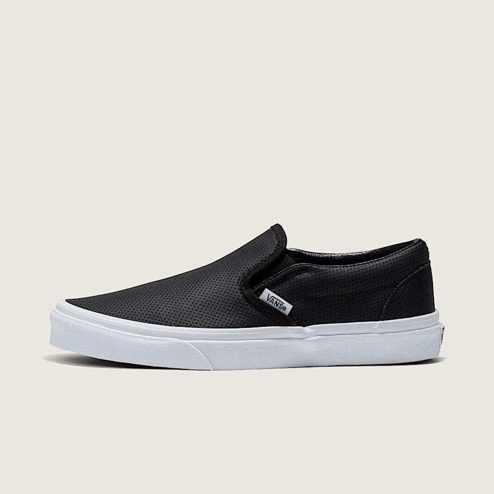 Leather slip on vans